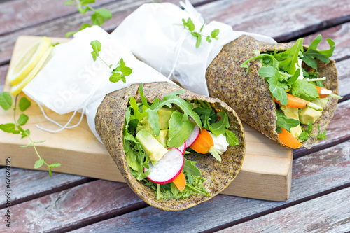 Healthy, grain free, vegetable wraps