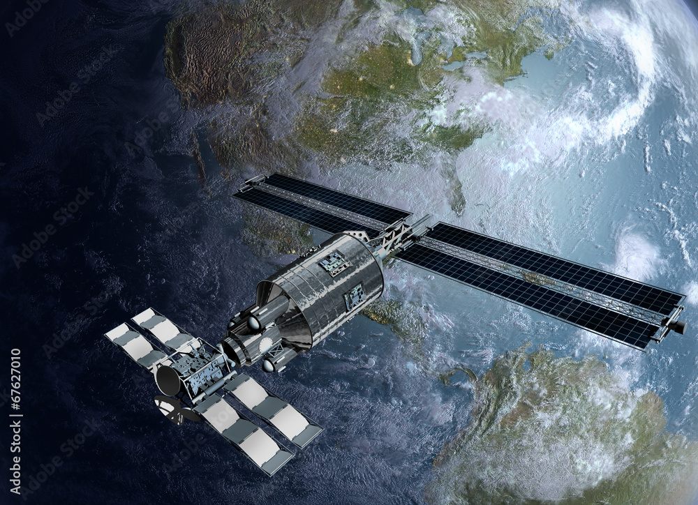 Satellite, spacelab or spacecraft surveilling Earth