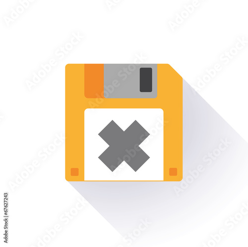 Floppy disk with an irritating sign