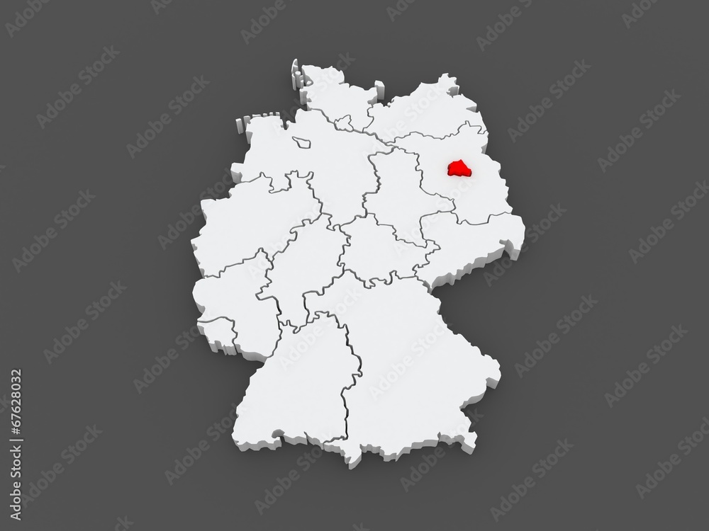 Map of Berlin. Germany.