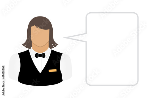 bartender waiter, avatars and user icons © StockVector