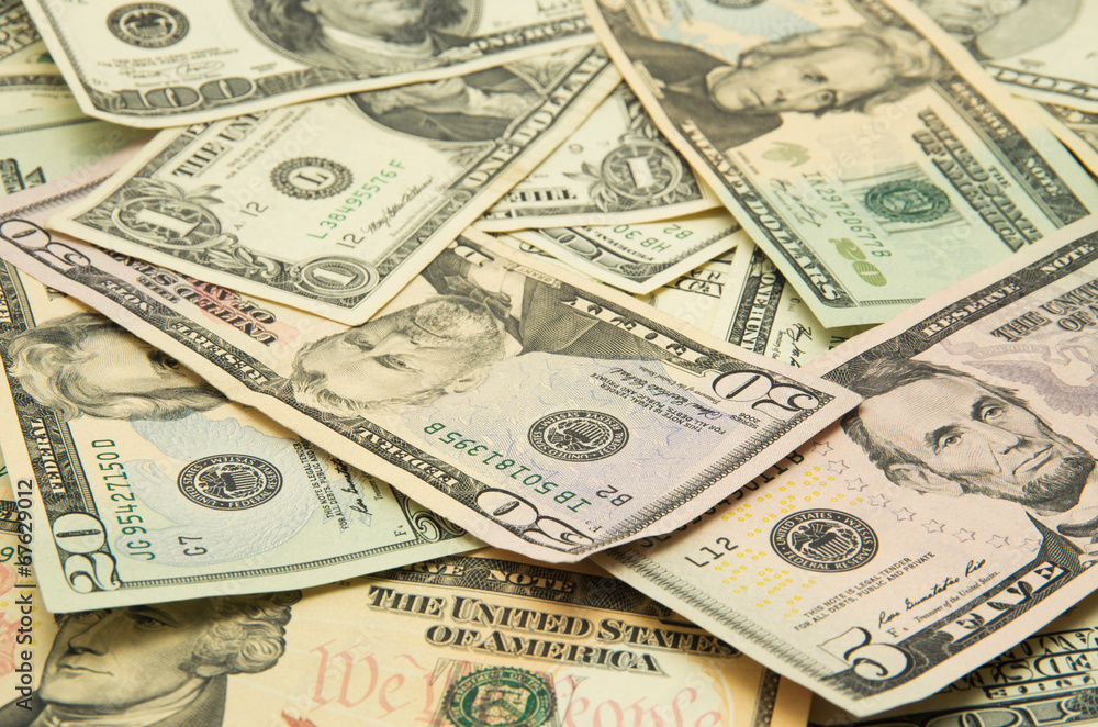 Background from paper dollars Background from paper dollars