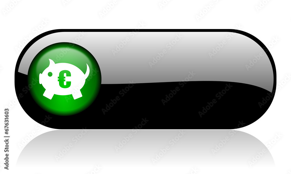 piggy bank black glossy banner piggy bank black glossy banner