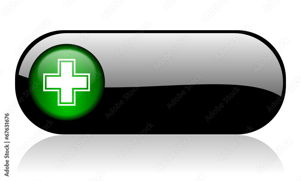 Obraz premium pharmacy black glossy banner