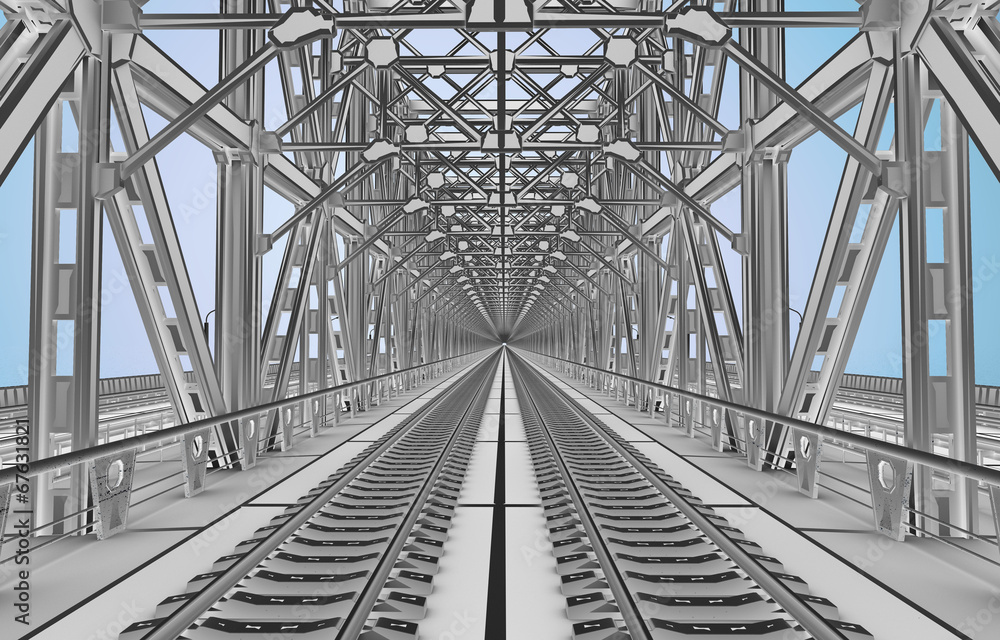 Fototapeta premium sketch bridge over the Ocean