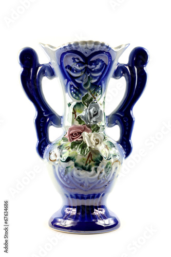 Porcelain Vase On White Background