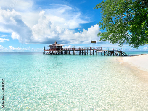 Main Pier at Sipadan Island, Sabah, Malaysia photo