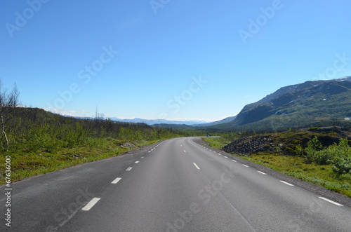 Highway to Abisko in Lapland