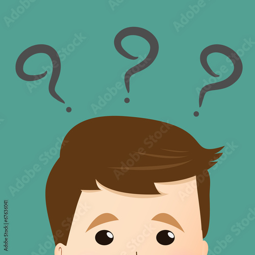Vector of Businessman confused