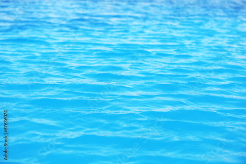 Blue water in swimming pool