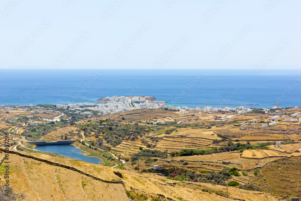 aerial view of Tinos Island,Greece