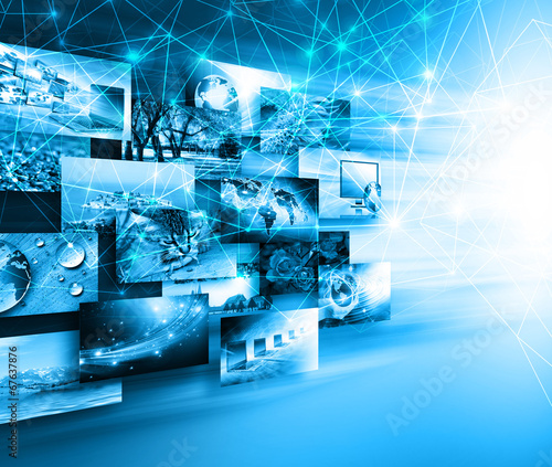 Television and internet production technology concept