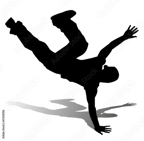 silhouette di ragazzo che balla hip hop