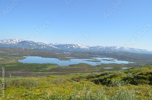 Lakes in a valley in Northern Sweden