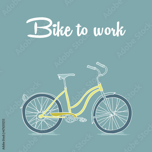 Retro poster with Bicycle