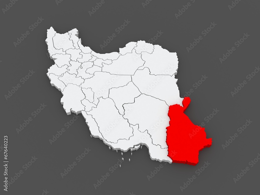 Map of Sistan and Baluchestan. Iran. Map of Sistan and Baluchestan. Iran.