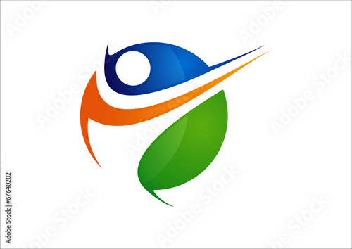 active human logo template elements health business