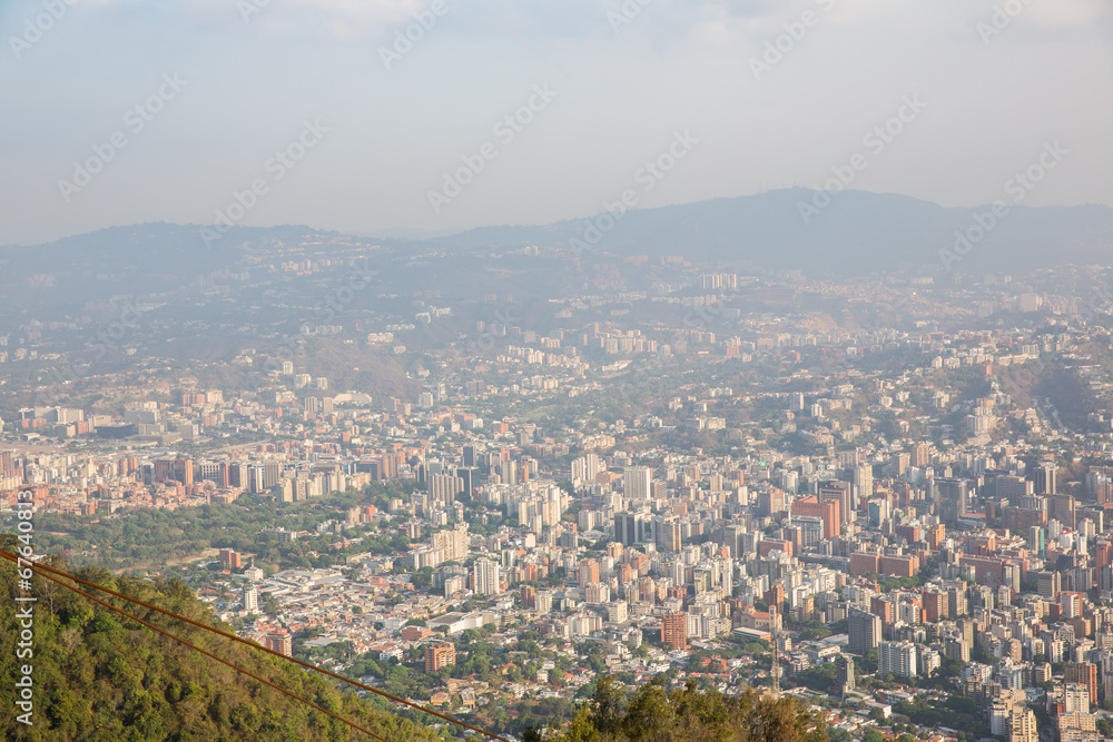 Top view of the city of Caracas.
