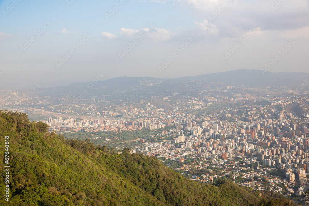Top view of the city of Caracas.
