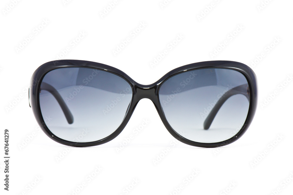 Fototapeta premium Black sunglasses on white background