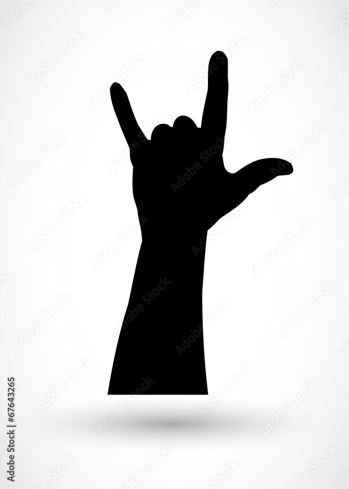 Rock hand gensture vector Rock hand gensture vector