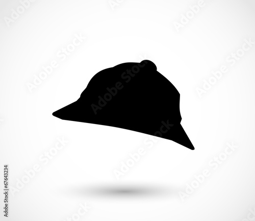 Detective hat icon vector