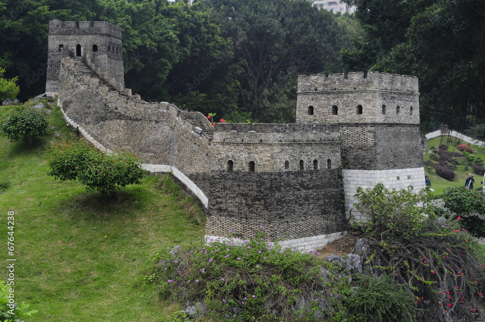 Obraz premium Miniature Great Wall of China in Window of the World park