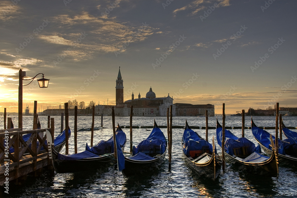 Sunrise from St. Mark's Square in Venice