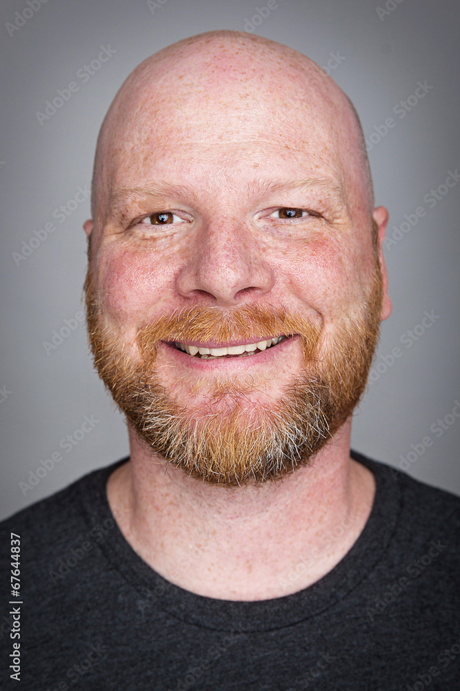 Bald man with a beard Bald man with a beard
