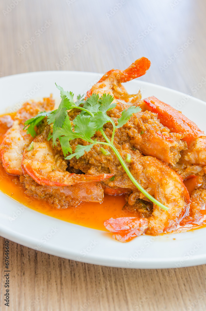 Fried shrimp garlic Fried shrimp garlic
