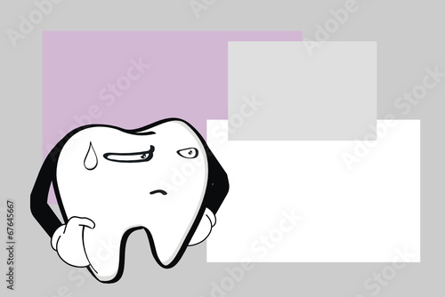 molar tooth dental cartoon background in vector format