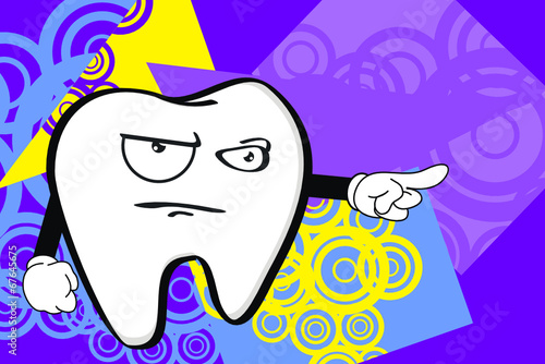 molar dental cartoon wallpaper angry3