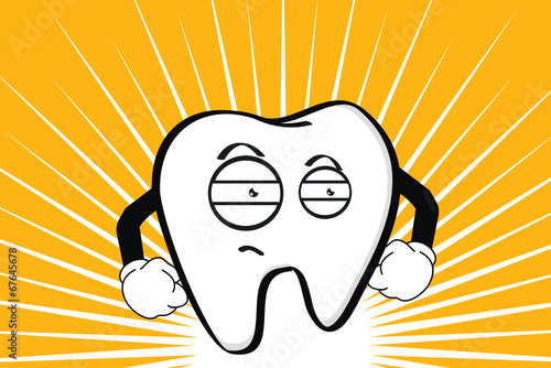 molar dental cartoon wallpaper angry2