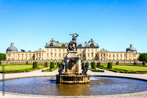 Fountain in front of Drottningholms slott (royal palace)