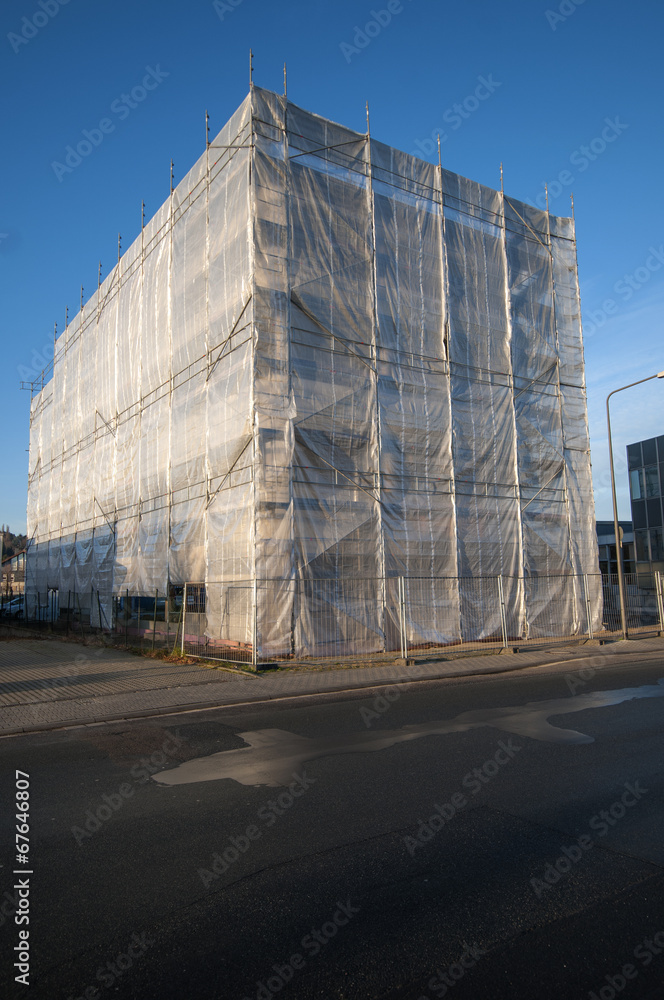 scaffold construction site