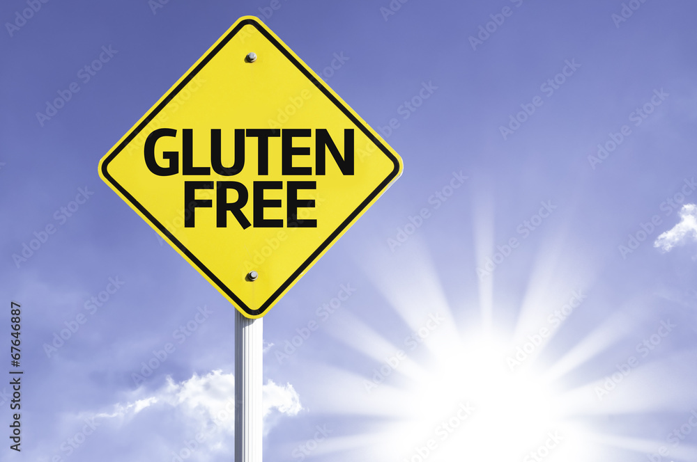 Gluten Free road sign with sun background Gluten Free road sign with sun background
