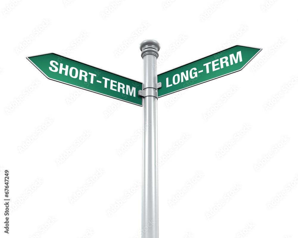 Direction Sign of Short-Term and Long-Term Stock Illustration | Adobe Stock