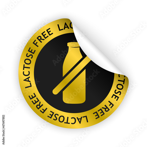 vector lactose free bent sticker