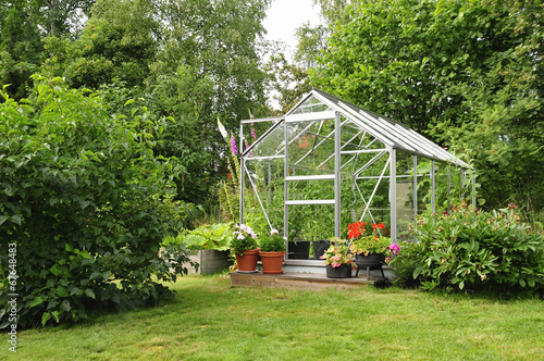 Garden greenhouse Fototapet
