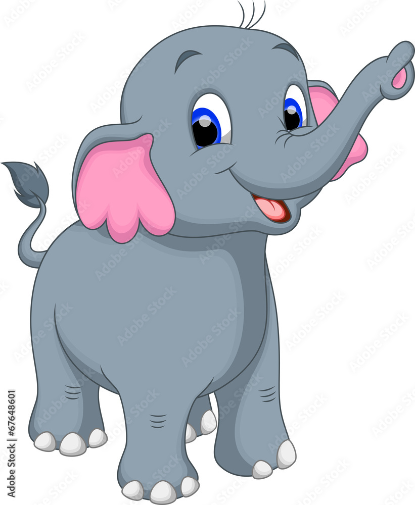 Naklejka premium Cute elephant cartoon