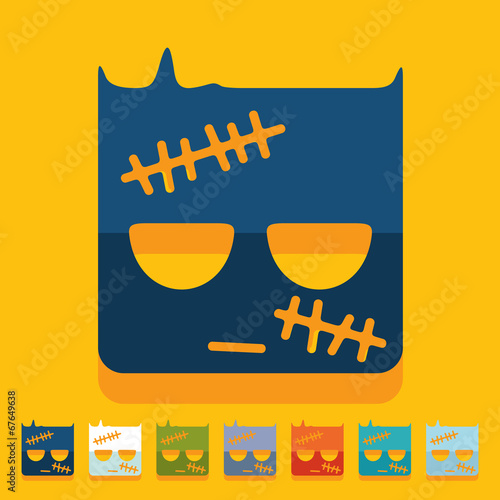 Flat design: zombie
