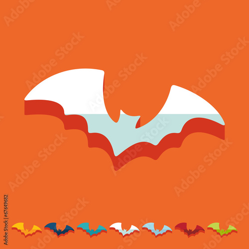 Flat design: bat