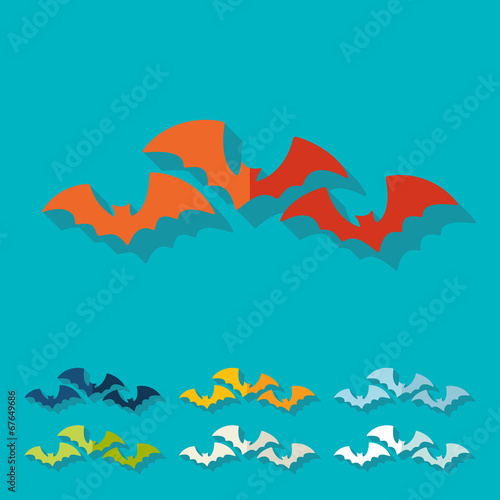 Flat design: bat