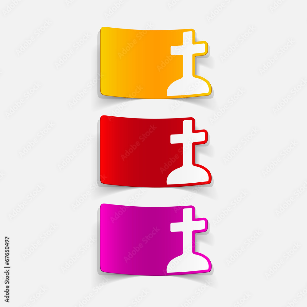 Obraz premium realistic design element: tombstone