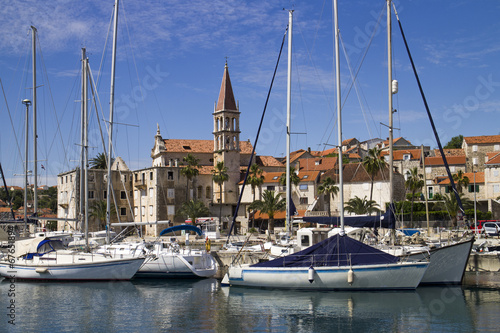 Marina in Milna, village on west side of island Brac in Croatia