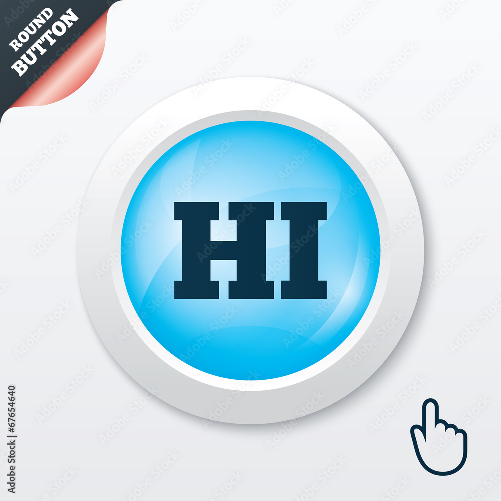 Hindi language sign icon. HI India translation Hindi language sign icon. HI India translation