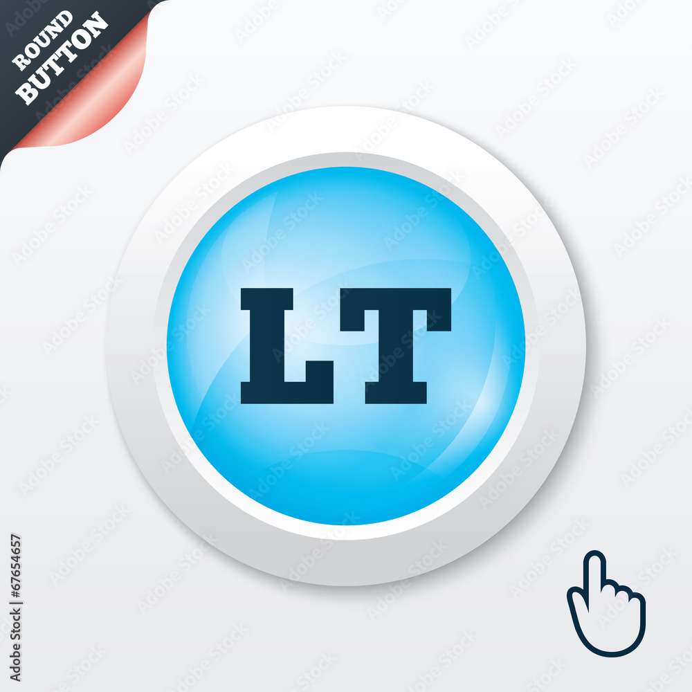 Lithuanian language sign icon. LT translation Lithuanian language sign icon. LT translation