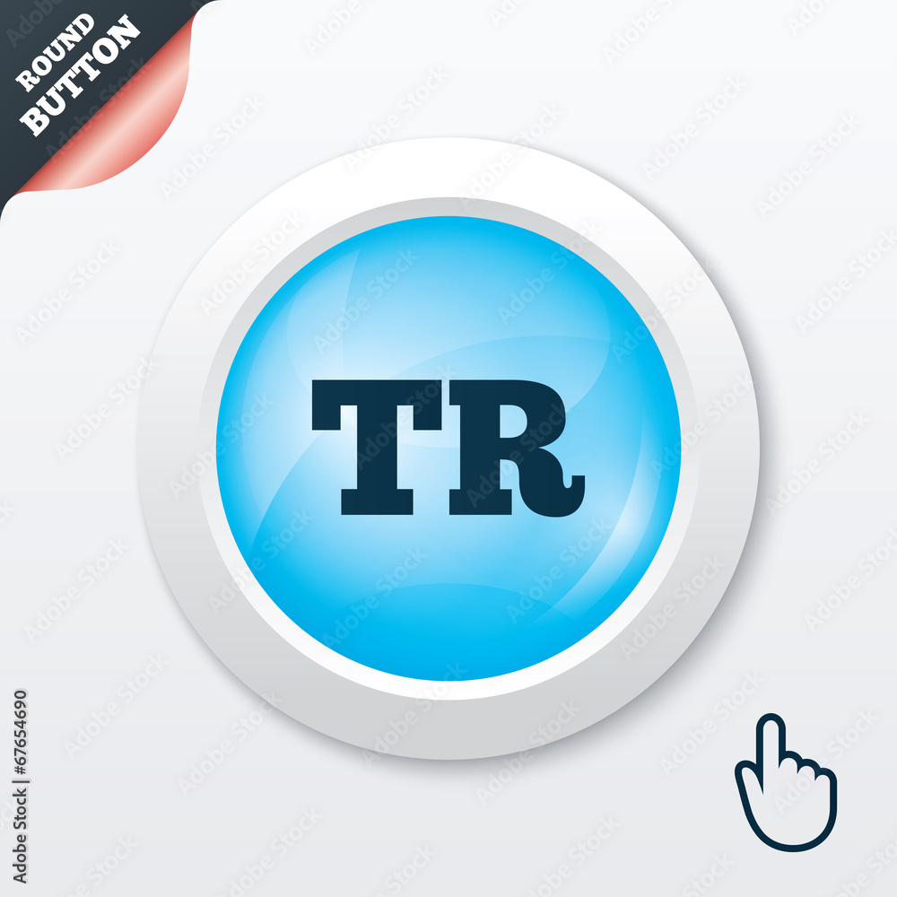 Turkish language sign icon. TR translation Turkish language sign icon. TR translation