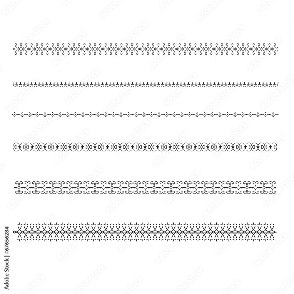 vector decoration borders set vector decoration borders set