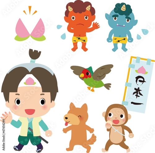 桃太郎 犬 猿 雉と鬼 Stock Vector Adobe Stock 桃太郎 犬 猿 雉と鬼 Stock Vector Adobe Stock